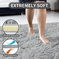 thumbnail image 4 of Alfombra Merelax Soft Fluffy para sala de estar y dormitorio, color gris, 4 of 7