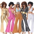 thumbnail image 4 of Disfraz de hippie rockero sexy para mujer, disfraz de hippie de discoteca, para Halloween, para adultos, para bailar, para fiesta, de los años 70 y 80, 4 of 5