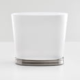thumbnail image 6 of iDesign Bathroom Trash Can, Small Plastic Oval Slim Open Top Garbage Bin, White, 6 of 6