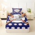 thumbnail image 4 of Erosebridal Teens Baseball Gaming Letter C Monogrammed Twin Sheet Sets 3pcs,Girls Boys Sport Gamer Bedding,Super Cozy Room Decor, 4 of 5