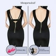 thumbnail image 2 of HSHDLDF Soutien-Gorge Sculptant Dos Nu, String Aguichant Sans Couture à Col en V Profond pour Femmes, Justaucorps Complet, Robe de Soirée Soutien-Gorge Invisible (Noir, P), 2 of 7