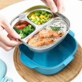 thumbnail image 4 of Stainless Steel Insulated Lunch Box, Healthy Food Storage Container for Students, School, Office, Meal Blog, 4 of 5