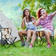 thumbnail image 6 of 600D Oxford Camping Chair Portable Foldable Chair Supports 220 lbs for Picnic, Fishing, Backpacking Reindeer with Scarf Pattern, 6 of 8