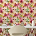 thumbnail image 2 of Ambesonne Floral Peel & Stick Wallpaper for Home, Nostalgic Colors Blooms Art, 13"x36", Pastel Pink Fern Green, 2 of 5