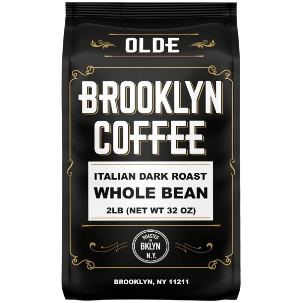Café OLDE BROOKLYN tueste italiano oscuro en grano entero 907 g