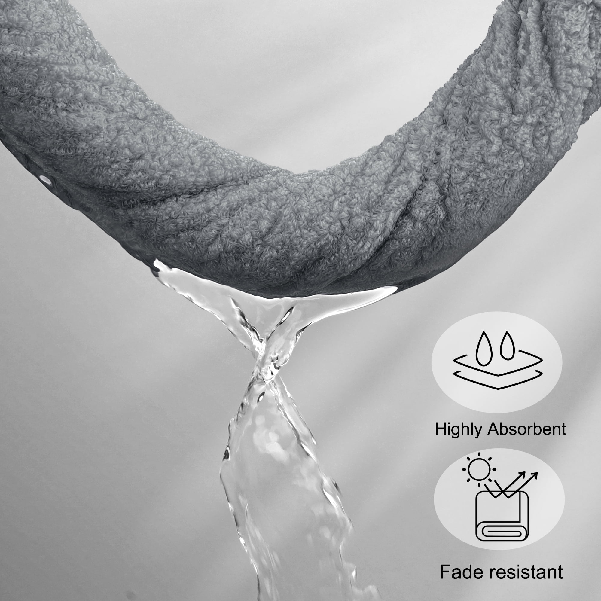 REGALWOVEN Bath Towel Set 27" x 54", Soft 100% Combed Cotton 600 GSM Luxury Towels  for Bathroom Kitchen Gray 4