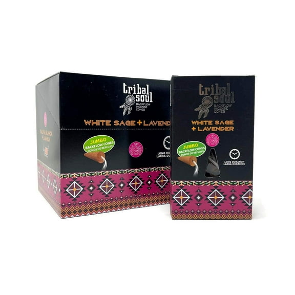 Tribal Soul - White Sage Lavender Backflow Incense Cones
