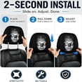 thumbnail image 7 of Halloween Ghost Face Headrest Covers, 1Pcs Classic Horror Character Print Car Head Rest Cover, Elastic Snug Fit For Truck SUV, Halloween Seasonal Automotive Interior Protector Decor, 7 of 7