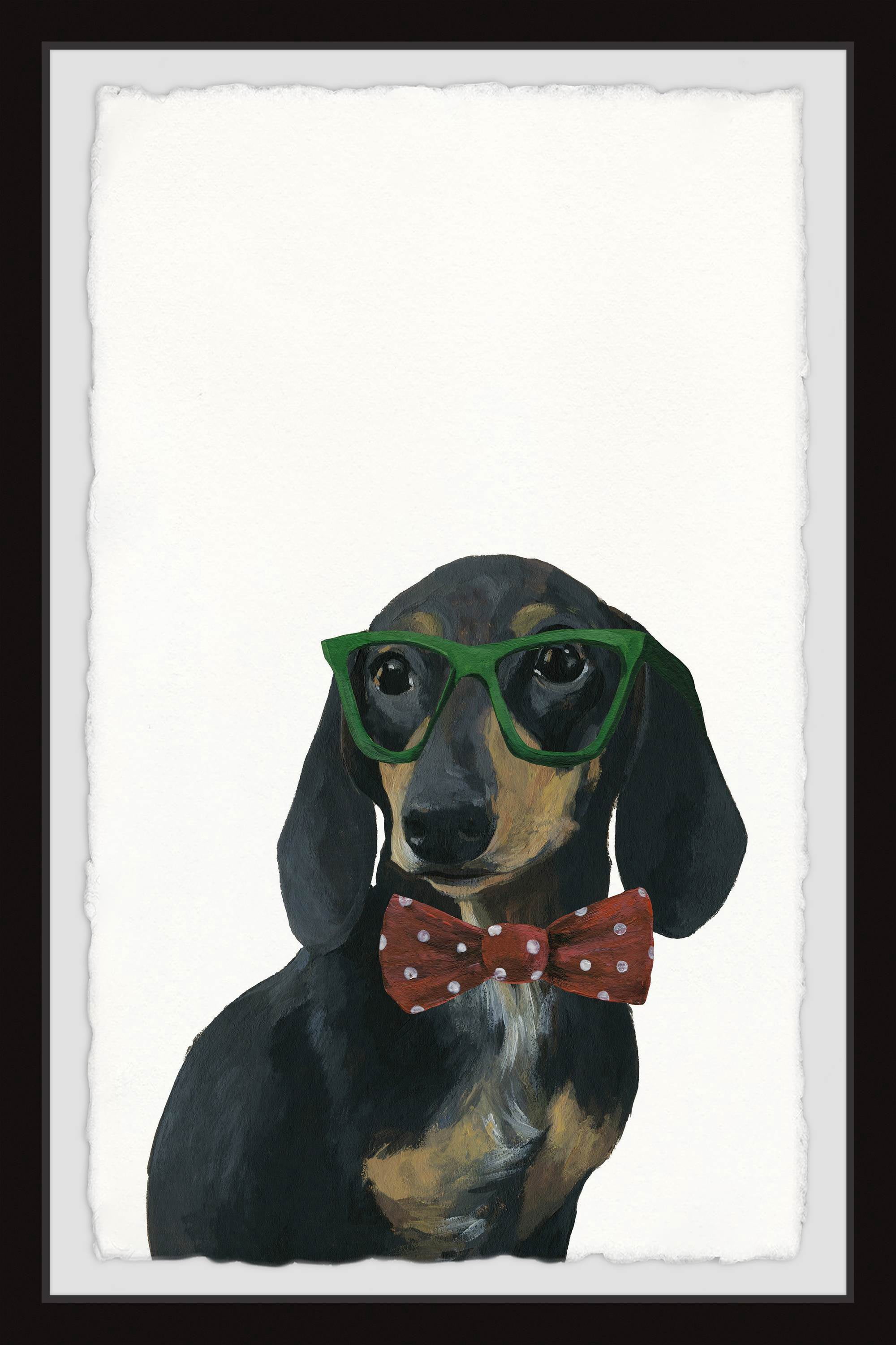 Marmont Hill "Dog Ne x t Door" Framed Painting Art Print, 30.00" x 1.50"