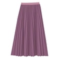 thumbnail image 5 of WRKEKC Girls Pleated Skirt Elastic Waist Solid Color Soft Breathable Comfortable Cotton Fabric Lightweight Casual Daily Wear 3-13 Years, 5 of 6