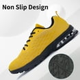 thumbnail image 5 of JOYFON Mens Running Shoes Air Cushioned Athletic Sneakers Non Slip Tennis Shoes for Sport Gym Jogging BlackYellow Size 7.5, 5 of 7