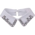 thumbnail image 1 of Cuello Falso Blanco Elegante y Desmontable con Piedras de Cristal para Blusas de Mujeres, 1 of 5