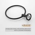 Matte Black Towel Ring Wall Mount, Hand Towel Holder for Bathroom