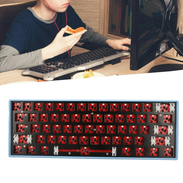 Kit Clavier Mécanique DIY 61 Touches, Commutateur Remplaçable à Chaud, Shell ABS, Compatibilité Large, Note d'Installation, 2.4G BT 3.0 5.0 Type Câblé