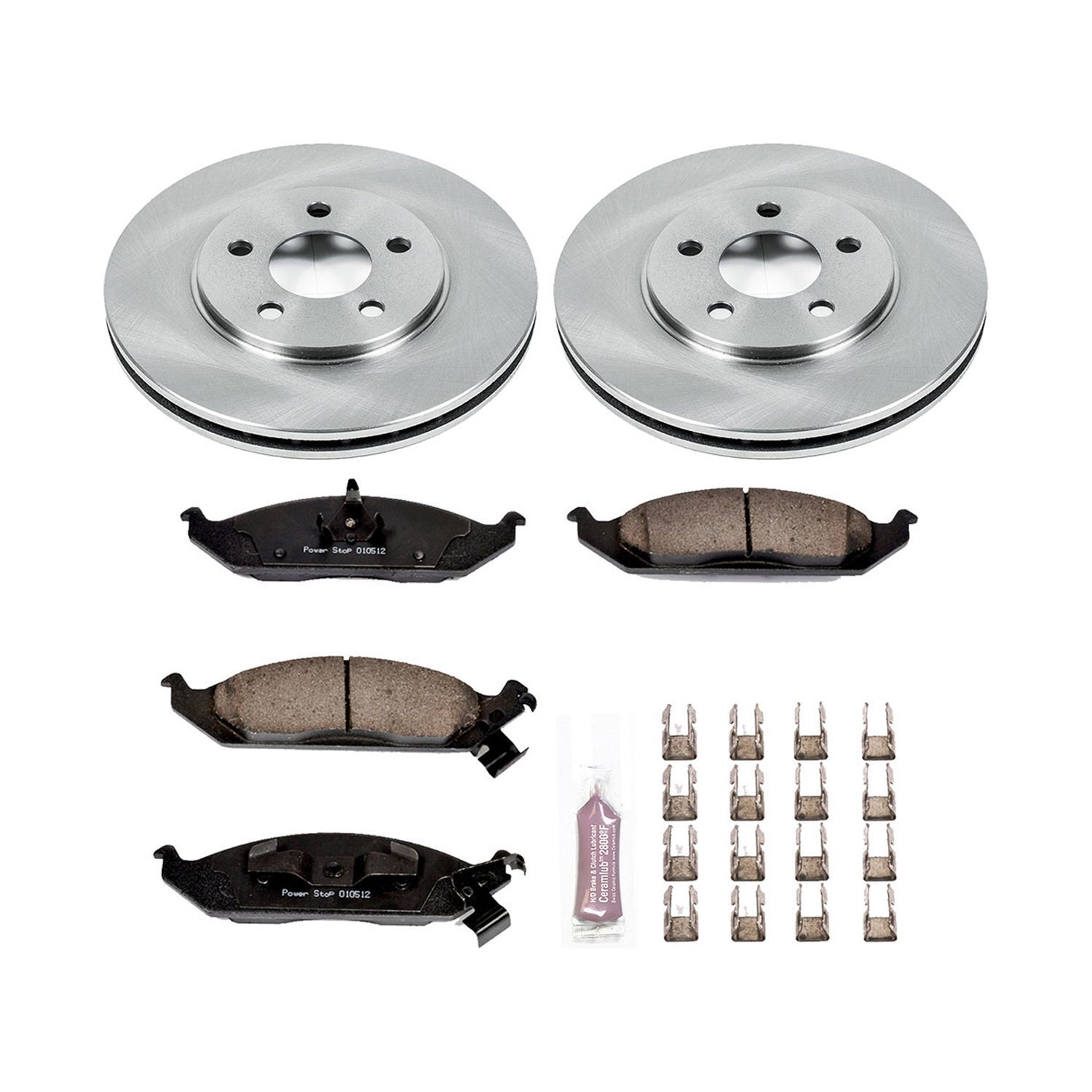 Power Stop Front Stock Replacement Brake Pad and Rotor Kit KOE1676