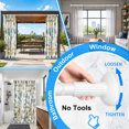 Window Bath Protector White Adjustable Tension Curtain Rod 51''-86'' for Window, Bathroom ...