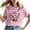 QRJ1-Valentine's Day-Pink, variant on VKOYWKM Valentine's Day T Shirts Women Cute Love Heart Graphic Tees Short Sleeve Loose Fit Holiday Tops Spring T-Shirt Casual Crew Neck Romantic Valentine T-Shirts