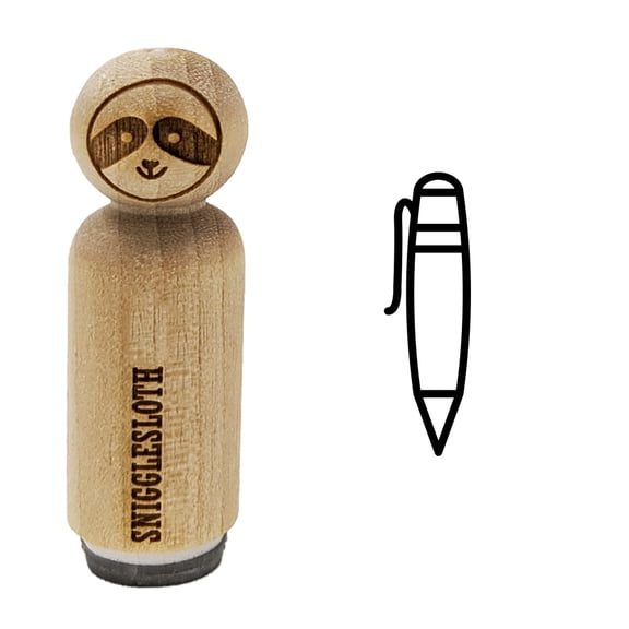 Pen Outline Rubber Stamp for Scrapbooking Crafting Stamping - Mini 1/2 Inch