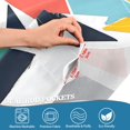 thumbnail image 5 of Yayeee Kitchen Curtains Tier Set of 2 Light Filtering 57"x24" Over Sink Window Panels, Red Triangles, 5 of 7