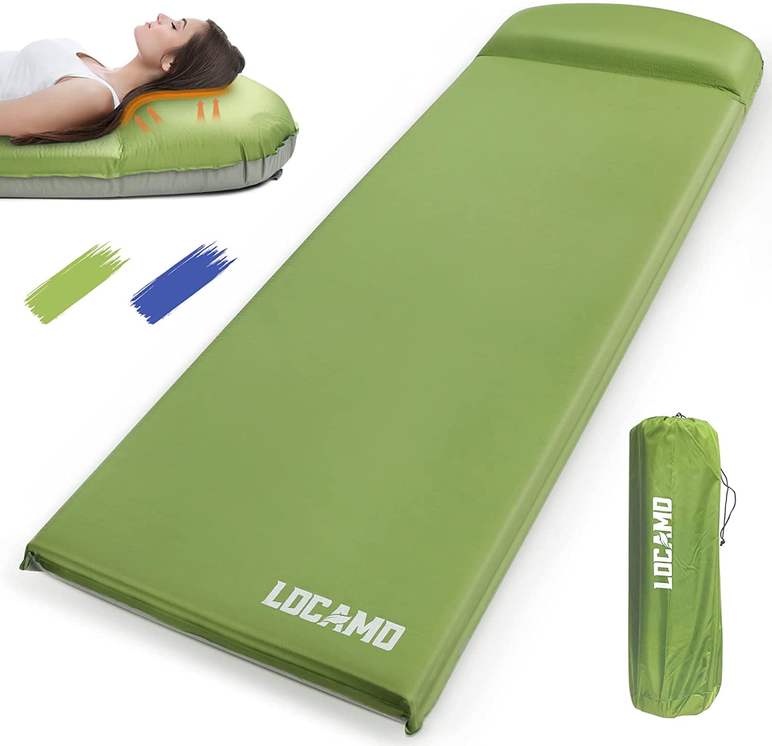 Camping Sleeping Pad Self Inflating Memory Foam Mattress Comfortable 4 Inches 