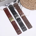 thumbnail image 4 of Battle Axe Leather Bracelet Retro Simple Punk Men's Wide Leather bracelet Hip Hop Jewelry for Men, 4 of 6