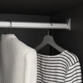 thumbnail image 6 of KULAGAGA 2 Door Armoire Wardrobe with 3 Drawers & Hanging Rod, Vintage Black Bedroom Closet, Tall Storage Cabinet with Shelves, 31.5”W x 19.7”D x 70.9”H, 6 of 8