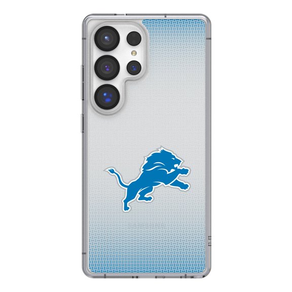 Detroit Lions Linen Logo Galaxy Clear Case