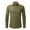Olive Green, variant on Lovskoo Men's Business Dress Shirts Casual Fashion Whole Colored Turn-Down Collar Button Long Sleeve Shirt Blouse Gray
