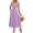 Purple, variant on Admvng Dress for Women Spaghetti Straps Solid Casual Sleeveless Pockets Square Neck Dress