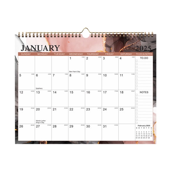 Wall Calendar 2025-26 Planning Calendar Thick Paper Yearly Calendar With Multiple Holidays For Planning And Organization