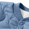 thumbnail image 4 of Cethrio Girls Puffer Jackets, Casual Solid Color Thermal Stand-up Collar Winter Outerwear Blue Size 14-16, 4 of 7