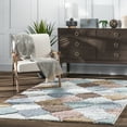 thumbnail image 3 of Well Woven | Calliope Ivory Blue | High-lo Pile | Cozy Shag 5x7 (5'3" x 7'3") Area Rug, 3 of 8