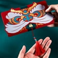 thumbnail image 5 of Enveloppes Rouges pour l'Année 2022, Enveloppes de Bénédiction Pliantes Agrandies Usavan Année Chinoise, Décoration à Pompons en Feuille d'Or Bicolore Grande Capacité Enveloppes pour Argent pour Cadeaux d'Anniversaire Année Lunaire, 5 of 5