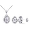 Everly Women's Created Sapphire Sterling Silver Jewelry Set