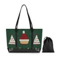 thumbnail image 7 of FORMRS Canvas Laptop Tote Bag for Women with 15.6" Computer Compartments Shoulder Handbag, Christmas Santa Hats, 7 of 7