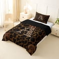 thumbnail image 2 of Erosebridal Leopard Print Twin Comforter Sets,Cheetah Pattern A Alphabet Bedding Set For Kids Girls,Black Reversible,2-Piece, 2 of 7