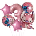 thumbnail image 4 of Juego de 6 globos de fiesta Disney Lilo & Stitch de 32 pulgadas con números para baby shower, decoraciones para fiestas de cumpleaños, juguetes para niños, regalos, 4 of 5