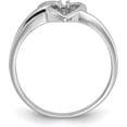 thumbnail image 2 of 14k White Gold Polished .03ct. Diamond Heart Ring Mounting no stones included, 2 of 5