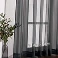 thumbnail image 6 of Living Room Sheer Curtains 108 inch Long, Eyelet Top Voile Textured Hazy Sheer Draperies Privacy with Light Penetration for Villa, W54 by L108 inches, 2 Panels, Black, 6 of 8