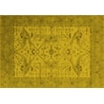 thumbnail image 1 of Ahgly Company Machine Washable Indoor Rectangle Oriental Yellow Industrial Area Rugs, 7' x 10', 1 of 4