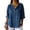 507_Blue, variant on Womens Button Down Shirt 2026 Denim V Neck 3/4 Sleeve Button Down Loose Casual Blouse Summer Tops