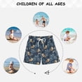 thumbnail image 5 of FORMRS Boys Swim Trunks Quick Dry Mesh Lining Beach Boardshorts, Sizes XS-XL, Blue Cartoon Owl Pattern, 5 of 6