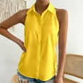 thumbnail image 6 of Women Sleeveless Button Down Shirts Chiffon for Work and Casual Occasions, 6 of 7