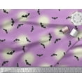 thumbnail image 2 of Soimoi Polyester Crepe Fabric Moon & Bat Halloween Print Sewing Fabric Yard 52 Inch Wide, 2 of 3