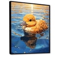 thumbnail image 2 of Designart "River Swimming with a Yellow Duck" Animals Framed Wall Art - Traditional Yellow Duck Entryway Framed Wall Art, 2 of 6