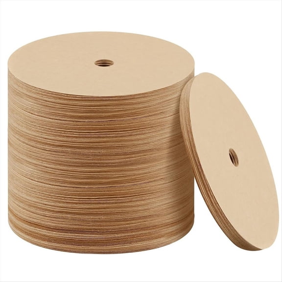 500PCS Count Percolator Coffee Filters, 3.75 Inch Natural Unbleached Disposable Filter Disc Filters Brown