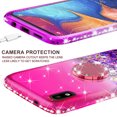 thumbnail image 2 of SOGA Cover Compatible for Samsung Galaxy A10e Case, Liquid Floating Quicksand Case with Diamond Ring Stand for Magnetic Car Mount - Purple on Pink, 2 of 5