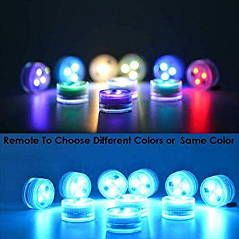 Flameless LED Tea Lights Candles Submersible Remote Control Multi Color 1/10PCS 