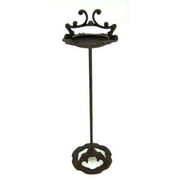 Ashtray Cast Iron Standing Clawfoot Floor w/ Handle Portable Vintage Style Rustic Brownb