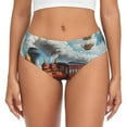 thumbnail image 1 of Fotbe Red Train Hot Air Balloon Calzones Estampados para Mujer – Ropa Interior de Algodón, Cómoda, Suave y Elástica-Small, 1 of 6